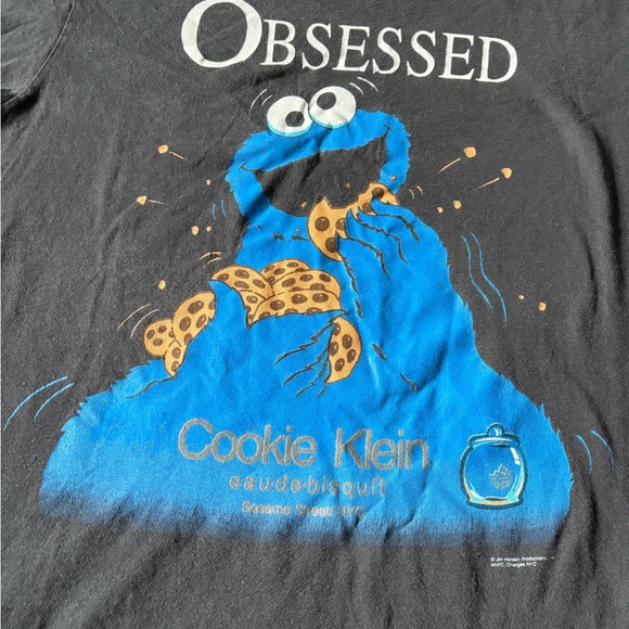 Obsessed Cookie Monster Graphic T-Shirt - Picture 2 of 3